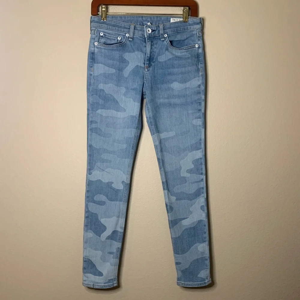 Rag & Bone Cate Mid Rise Faded Camo Jeans 26